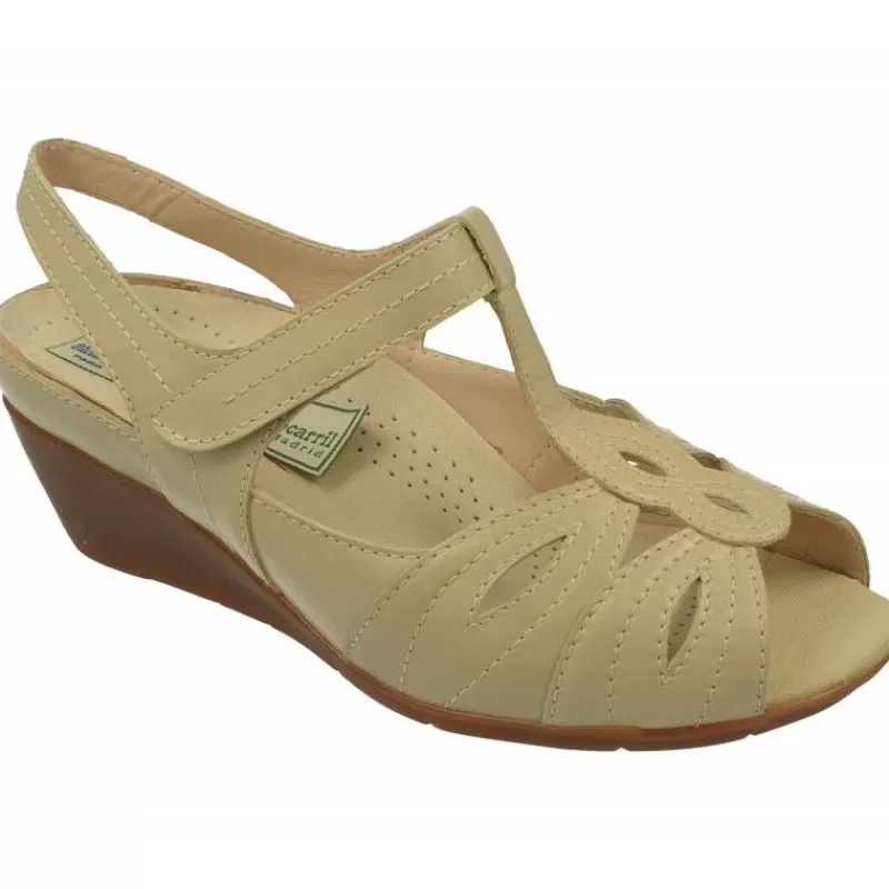 Drucker Calzapedic Sandalias-Sandalia De Tiras Con Velcro En Pala Y Piso De Cuna De Goma Con Planta Extraible