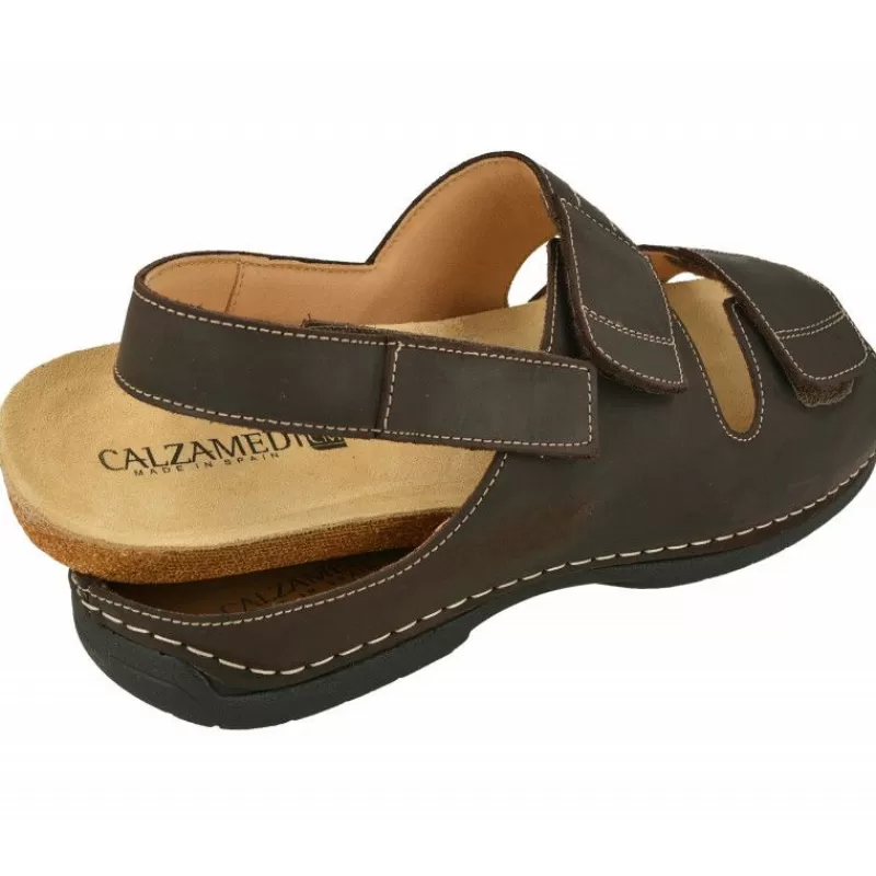 Calzamedi Sandalias-Sandalia De Triple Ajuste Por Velcros Con Planta Anatomica Movible Para Plantillas De