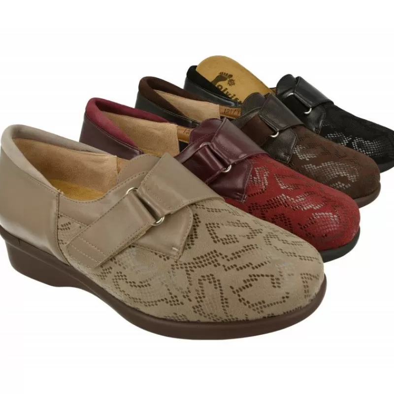 Alviflex Velcros-Velcro De En Piel Grabada Puntos Elastica Con Piso Aligerado De Poliuretano Y Horma De Ancho 15 Especial Plantillas