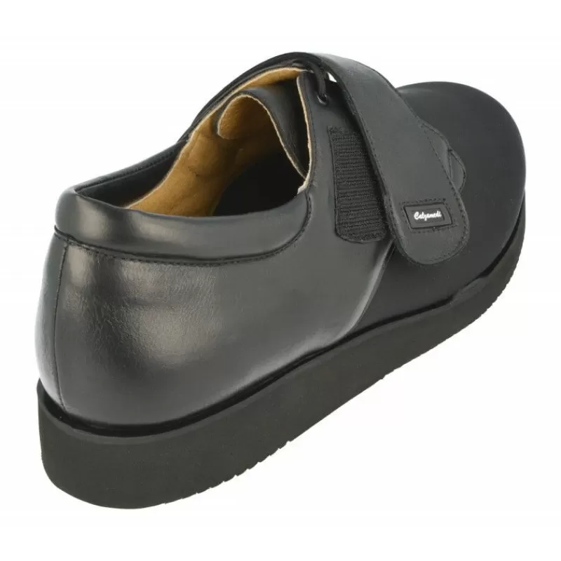 Calzamedi Velcros-Velcro De Con Cordon Y Pala Elastica Ancho 16 Especial Pie Diabetico. Negro