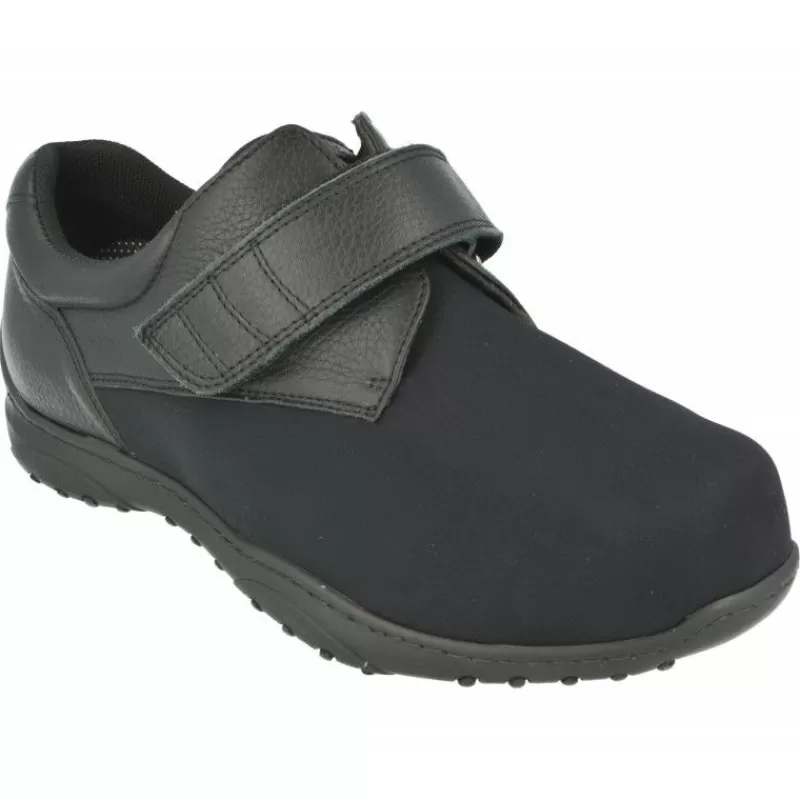Calzamedi Velcros-Velcro De Con Pala De Lycra Elastica, Especial Pie Diabetico. Negro