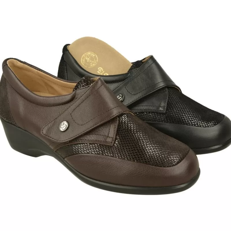 Calzamedi Velcros-Velcro De Con Pala Grabada Coco Charol, Piso De Cuna Poliuretano Y Planta Anatomica Extraible