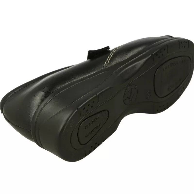 Calzamedi Velcros-Velcro De Con Pespuntes Contrastado Y Pala Lisa, Piso De Poliuretano Gran Superficie De Apoyo Y Planta Anatomica Extra Negro