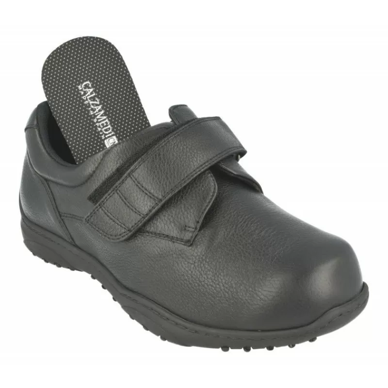 Calzamedi Velcros-Velcro De Especial Pie Diabetico, Ancho Especial 14 -15 Negro