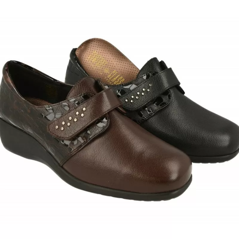 Comfort Class Velcros-Velcro De De Pala Lisa Con Trasera Combianda Coco Charol, Piso De Cuna Aligerada Y Planta De Descanso Extraible