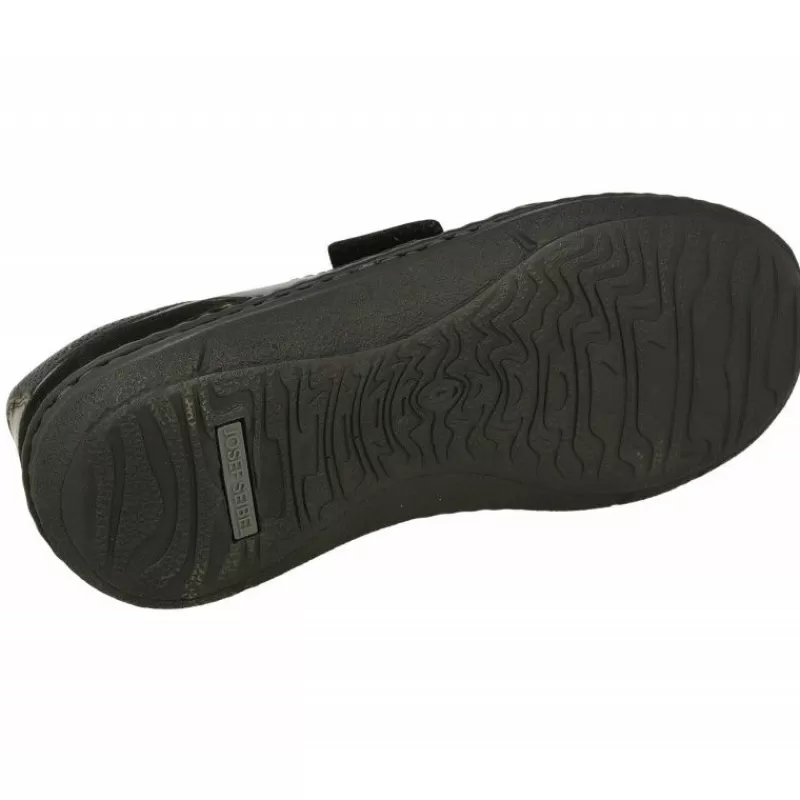 Josef Seibel Velcros-Velcro De En Piel Vacuna Con Planta De Descanso Para Pies Grandes Y Anchos Con Piso Y Planta De Descanso Negro