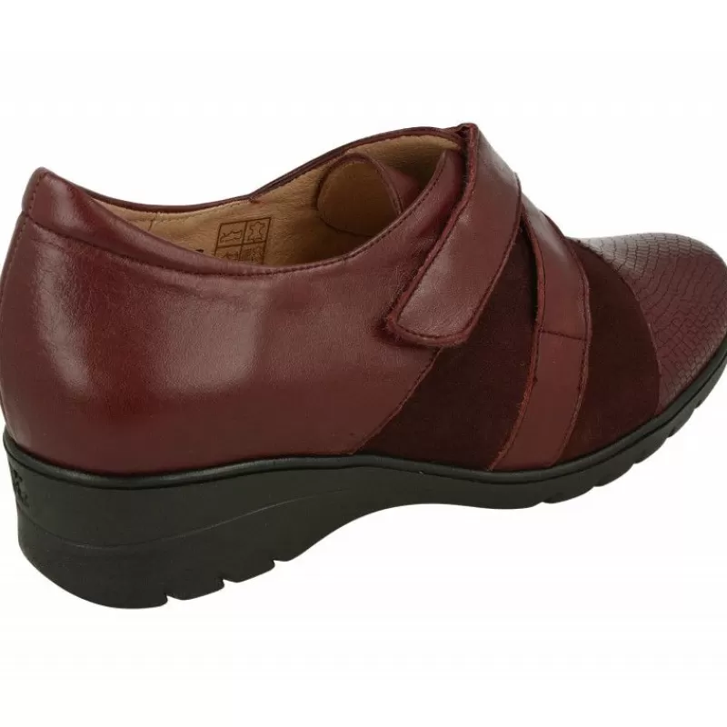 PieSanto Velcros-Velcro De De Tiras Cruzadas En Piel Combinada Con Grabado Y Ante. Piso De Caucho Y Planta De Descanso Extraible
