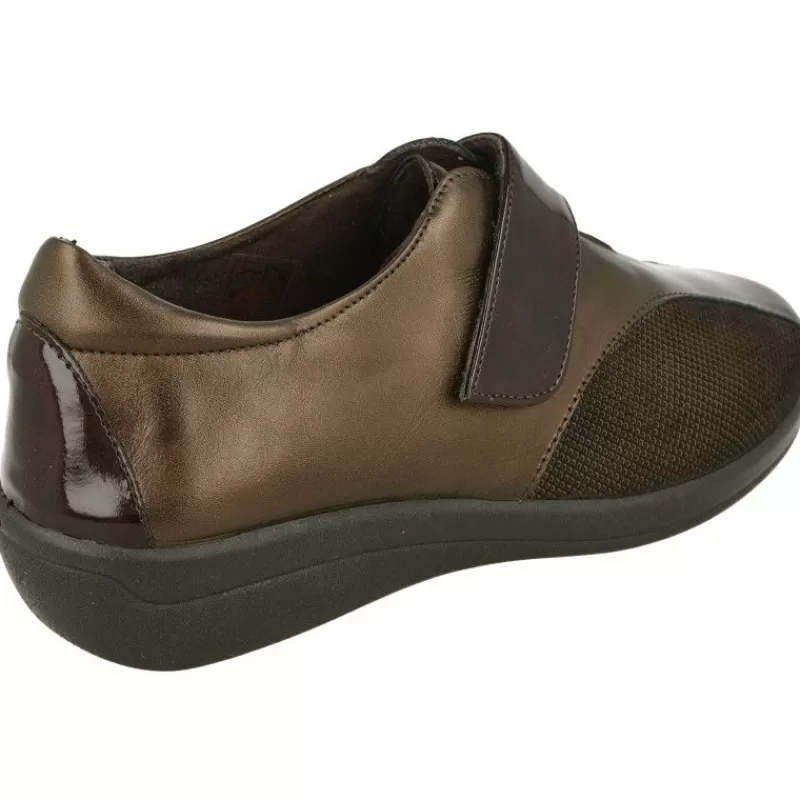 Doctor Cutillas Velcros-Velcro Del Combinado En Piel Metal Y Grabado. Horma De Ancho 13 Con Planta Extraible Y Piso De Cuna De Caucho