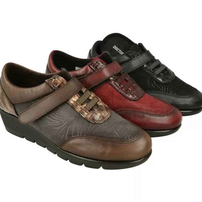 Doctor Cutillas Velcros-Velcro Del En Piel Grabada Combinada Con Metalizado Y Piso De Poliuretano Con Planta Extraible