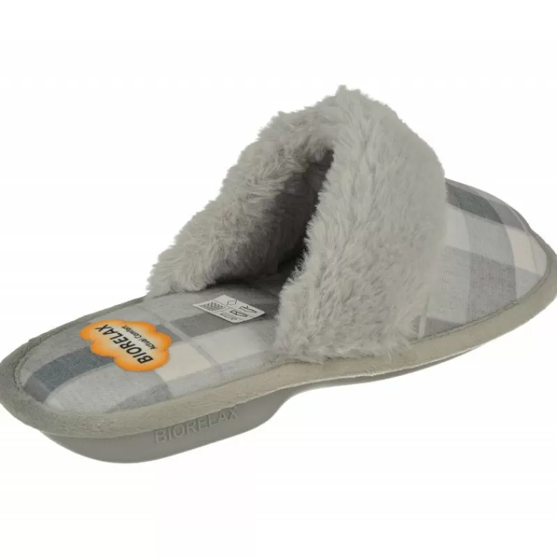 Cosdam Chinelas-Zapatilla Chinela De Biorelax En Pano Cuadros Con Planta De Descanso Y Piso De Goma