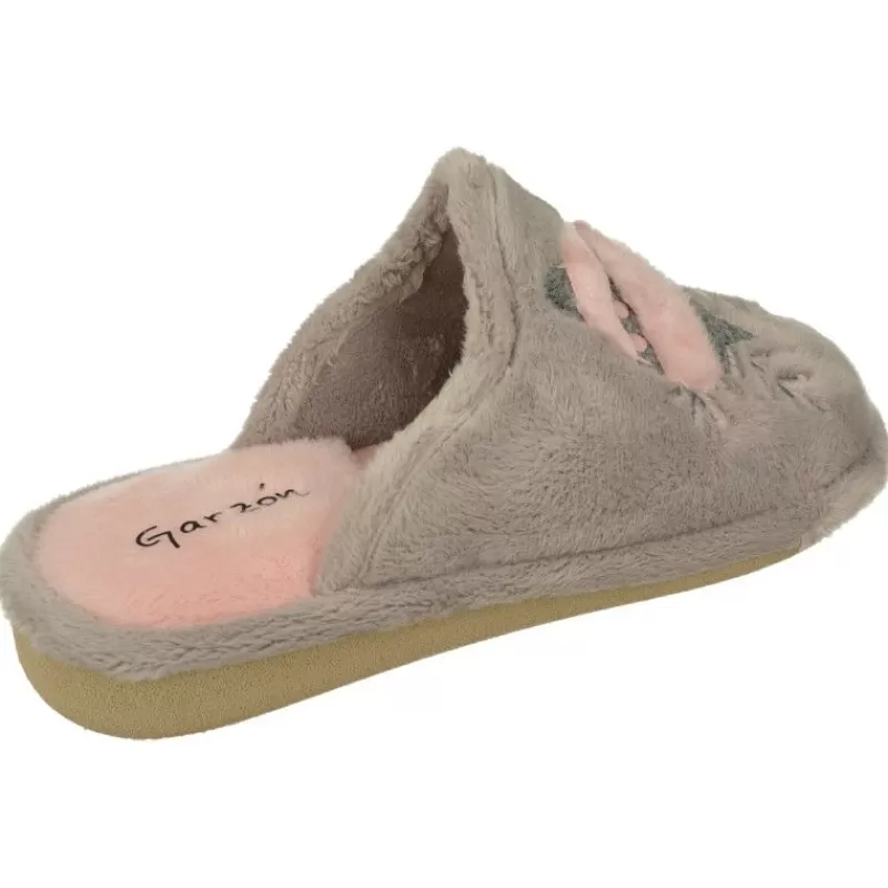 Garzon Chinelas-Zapatilla Chinela De Con Bordado Copos De Nieve En Pano Dacha Y Piso Microporoso Especial Parquet Gris