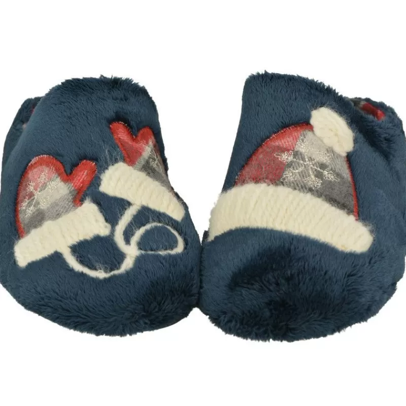 Garzon Chinelas-Zapatilla Chinela De Con Bordado Gorro Manoplas Y Gorro, Planta De Descanso Extraible Con Suela De Caucho