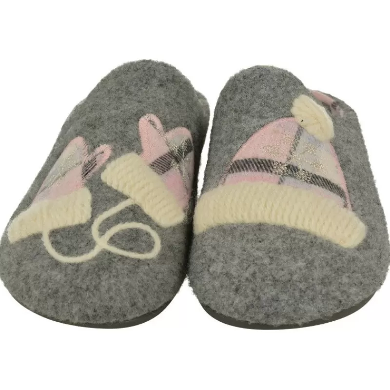Garzon Chinelas-Zapatilla Chinela De Con Bordado Gorro Manoplas Y Gorro, Planta De Descanso Extraible Con Suela De Caucho