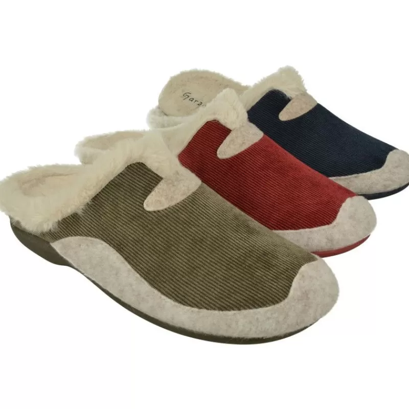 Garzon Zapatillas De Lona-Zapatilla Chinela De Con Pala En Micropana Y Planta De Descanso Movible Con Piso De Goma Antideslizante