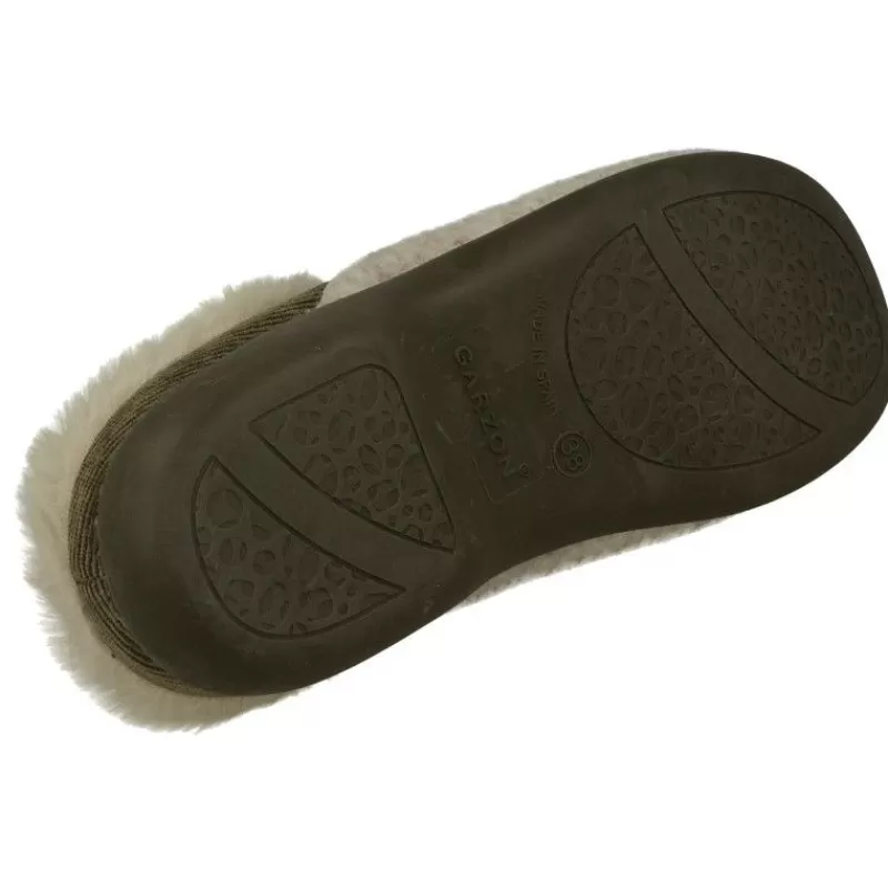 Garzon Zapatillas De Lona-Zapatilla Chinela De Con Pala En Micropana Y Planta De Descanso Movible Con Piso De Goma Antideslizante