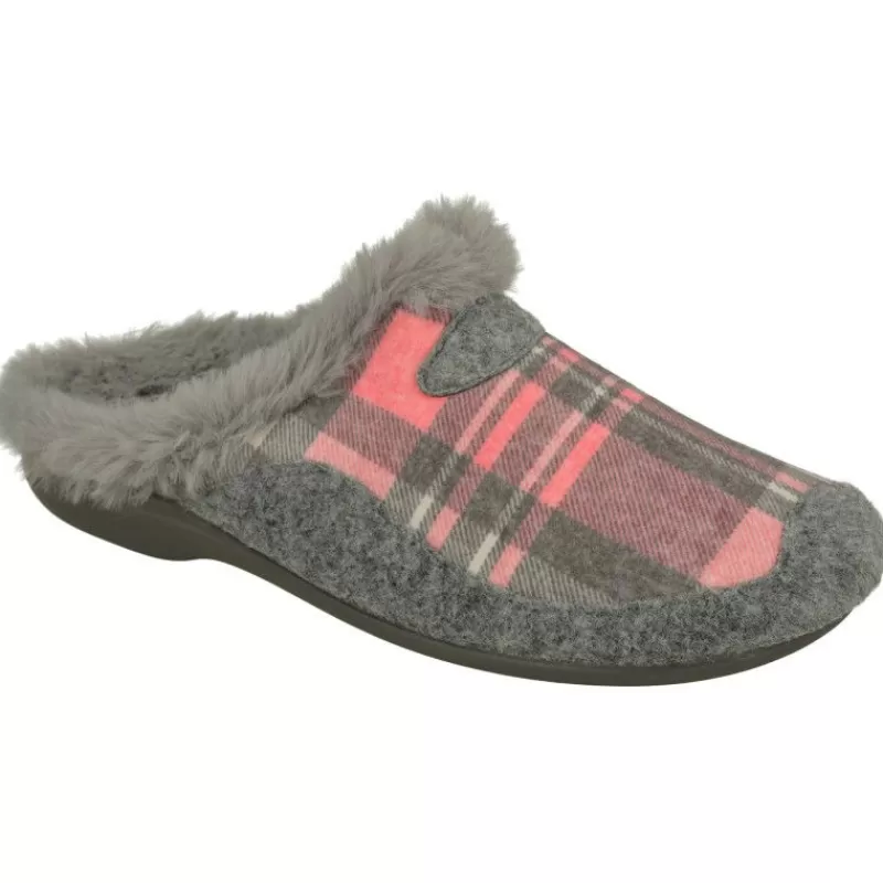 Garzon Chinelas-Zapatilla Chinela De De Pano Cuadros Con Piso De Caucho Y Planta Anatomica De Descanso Extraible