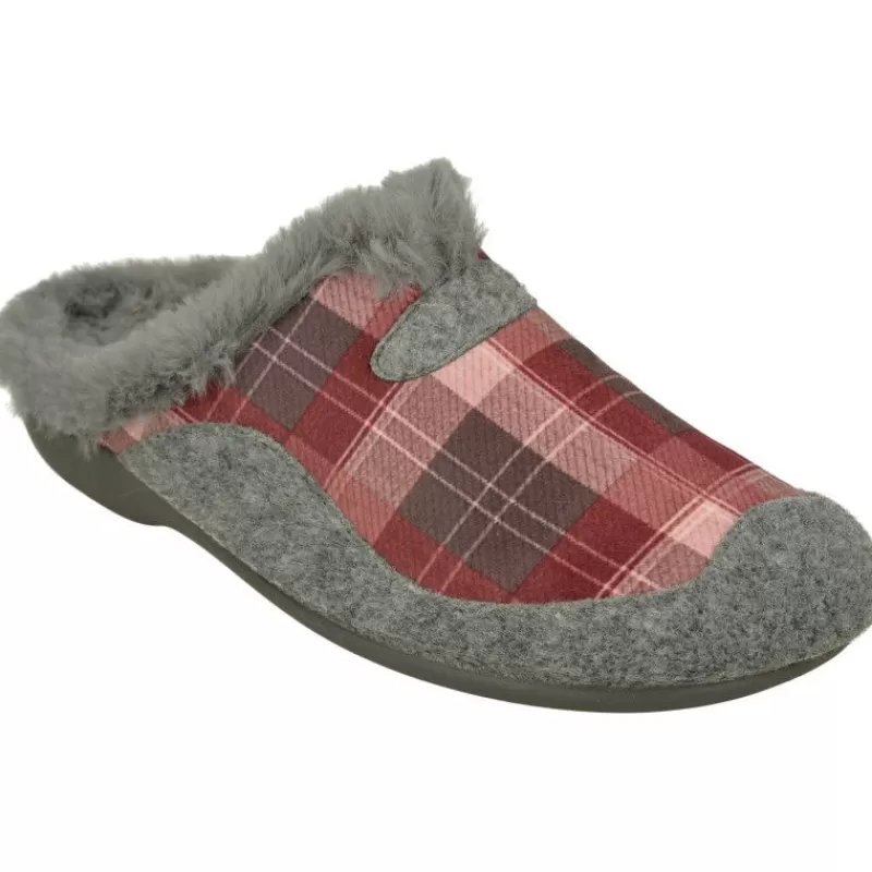 Garzon Chinelas-Zapatilla Chinela De De Pano Cuadros Con Piso De Caucho Y Planta Anatomica De Descanso Extraible