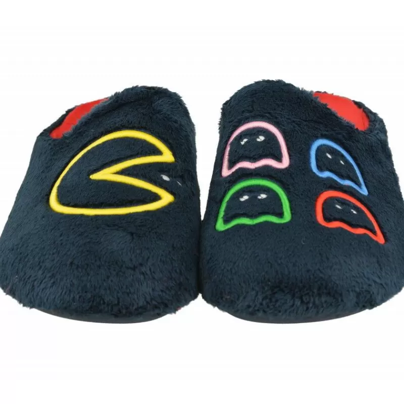 Garzon Chinelas-Zapatilla Chinela De En Pano Dacha Con Estampado Come Cocos, Piso De Caucho Y Planta De Descanso Extraible Marino