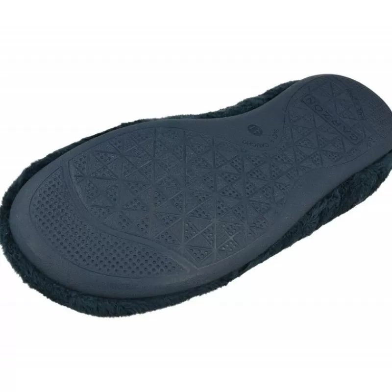 Garzon Chinelas-Zapatilla Chinela De En Pano Dacha Con Estampado Come Cocos, Piso De Caucho Y Planta De Descanso Extraible Marino