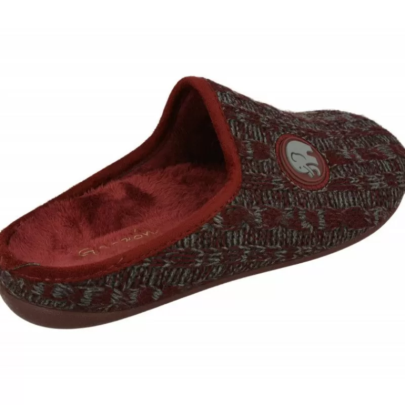 Garzon Chinelas-Zapatilla Chinela De En Pano De Lana Y Planta De Descanso Extraible Con Piso De Caucho