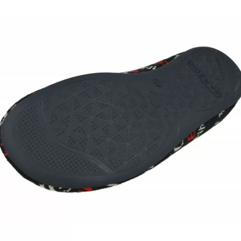 Garzon Chinelas-Zapatilla Chinela De En Pano Estampado Buenas Noches Con Planta Descanso Extraible Y Piso De Caucho