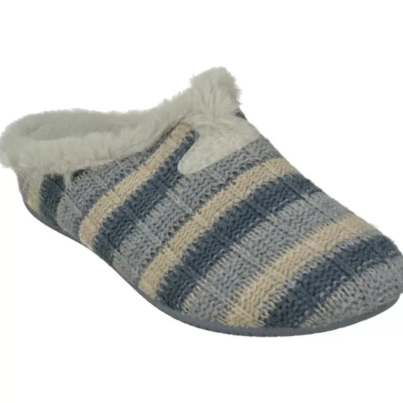 Garzon Chinelas-Zapatilla Chinela De En Pano Estampado Rayas, Con Piso De Cuna De Caucho Y Planta Interior De Gel Muy Confortable.
