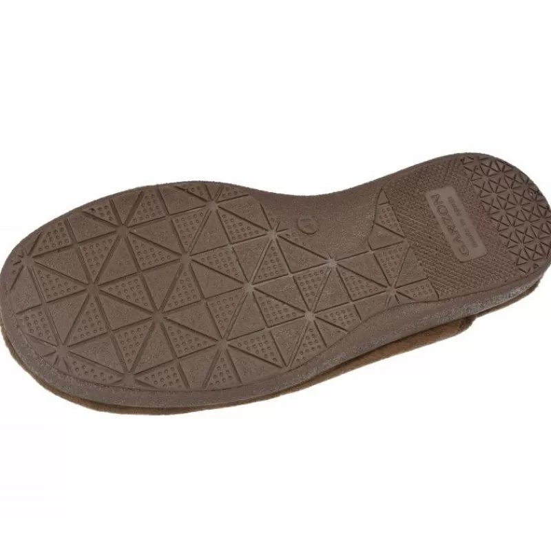 Garzon Chinelas-Zapatilla Chinela De En Tejido Confortable De Dacha Con Suela De Caucho Y Horma De Ancho Especial