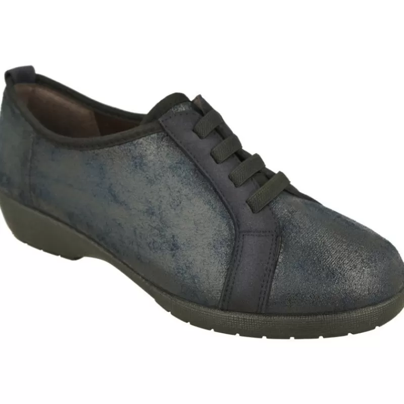 Doctor Cutillas Zapatos Ancho Especial-Zapatilla Mocasin De Con Cordones Elasticos En Tejido Simil Piel Con Piso De Caucho