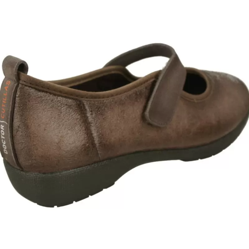 Doctor Cutillas Zapatos Ancho Especial-Zapatilla Pulsera De Con Tira De Velcro Y Tejido Simil Piel, Piso De Caucho Y Plantilla De Latex