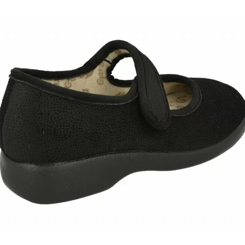 Garzon Zapatillas De Lona-Zapatilla Pulsera De En Pano Con Planta De Descanso Y Forro Antialergico Con Piso De Caucho Negro