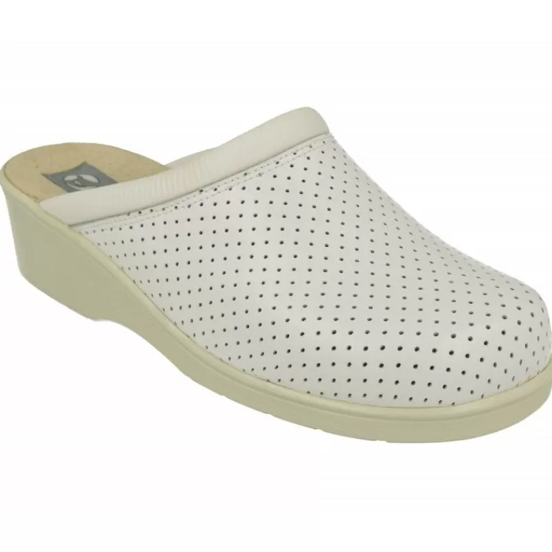 Drucker Calzapedic Zuecos-Zueco De Drucker Con Cuna De Poliuretano Anatomico De Horma De Ancho Especial Blanco