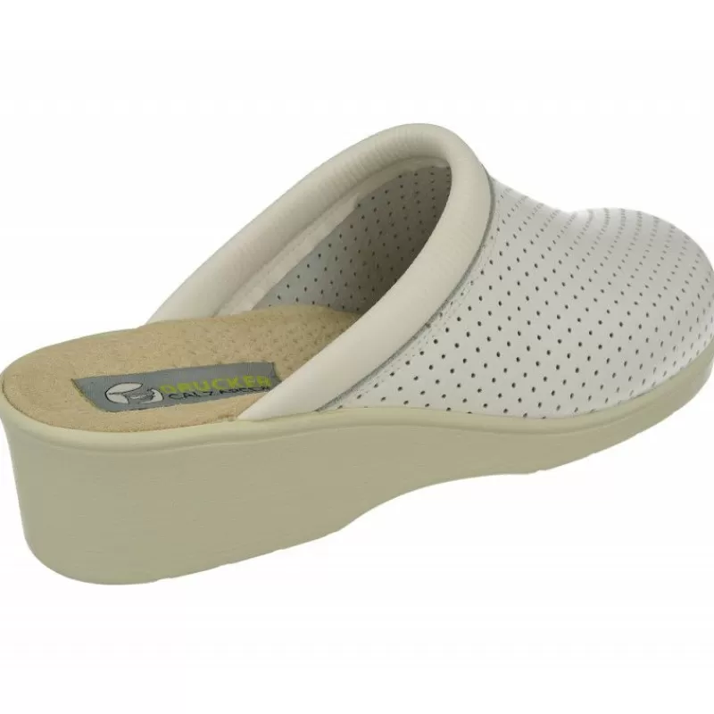 Drucker Calzapedic Zuecos-Zueco De Drucker Con Cuna De Poliuretano Anatomico De Horma De Ancho Especial Blanco