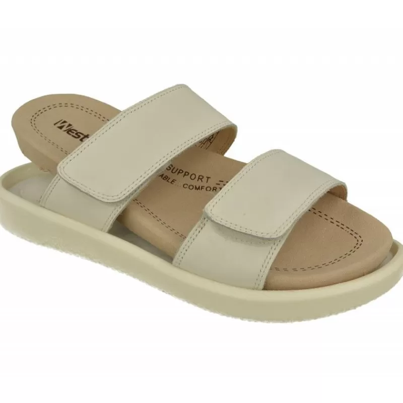 WESTLAND BY JOSEF SEIBEL antes ROMIKA Sandalias-Zueco De Westland Con Doble Tira De Velcro Ajustable, Planta Extraible Y Piso De Amortiguacion