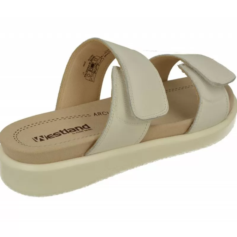 WESTLAND BY JOSEF SEIBEL antes ROMIKA Sandalias-Zueco De Westland Con Doble Tira De Velcro Ajustable, Planta Extraible Y Piso De Amortiguacion