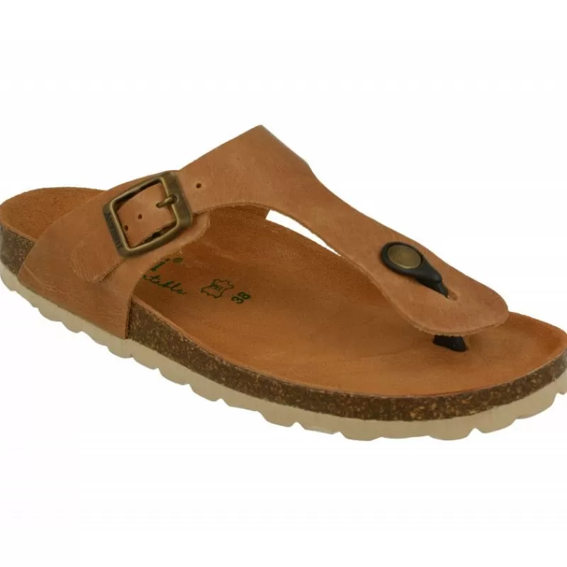 AUTENTI Sandalias-Zueco Esclava De En Piel Vacuna Con Hebilla Trasera Y Planta Anatomica De Descanso Cuero